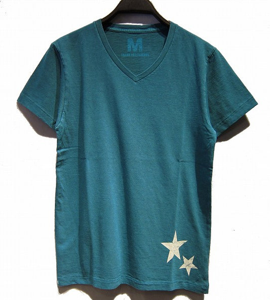  short sleeve vintage style V-neck t-shirts (star)  