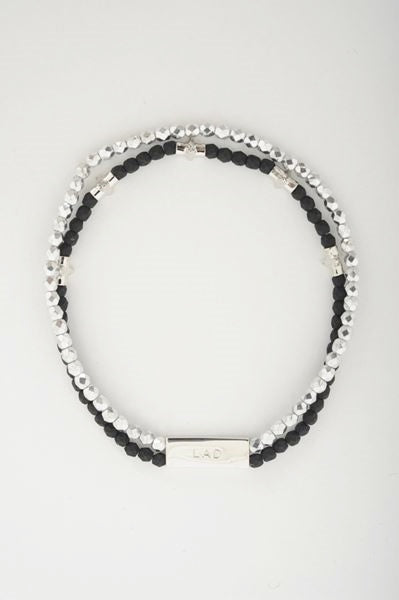  BEADS BRACELET DOUBLE 2TONE  