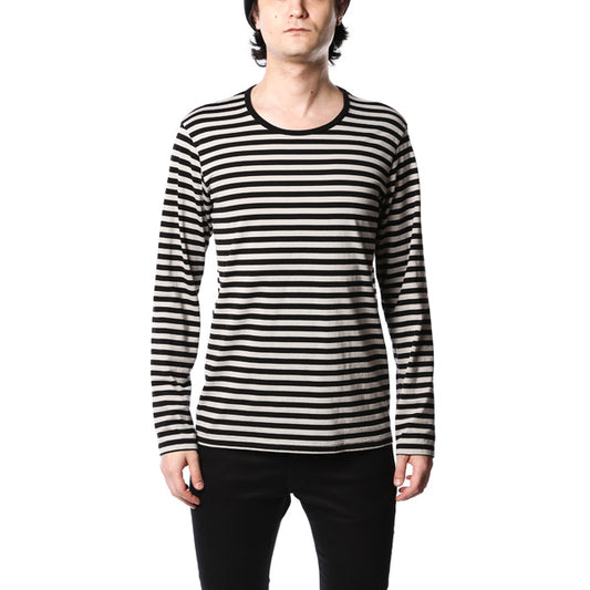  スヴィンギザボーダー天竺 クルーネック長袖  