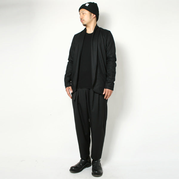 ウールギャバ 2タックワイドパンツ