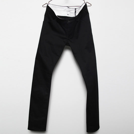  コットンストレッチツイル スキニーカーブパンツ (BLACK)  