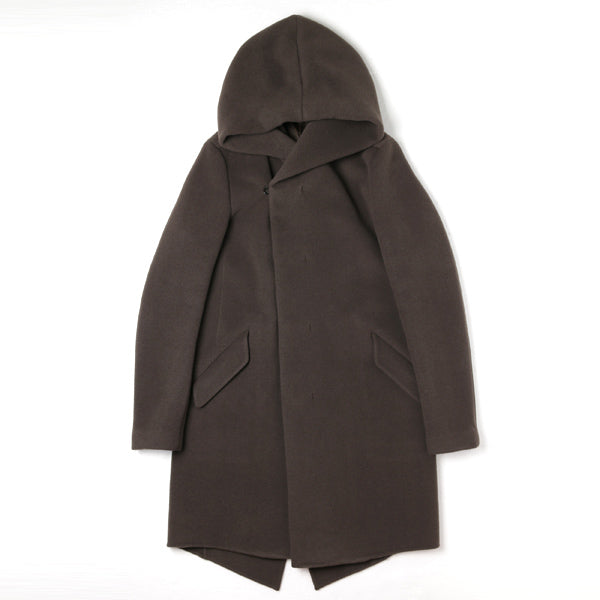 カシミヤ混Wフェイスビーバー フーデッドコート