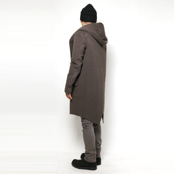 カシミヤ混Wフェイスビーバー フーデッドコート