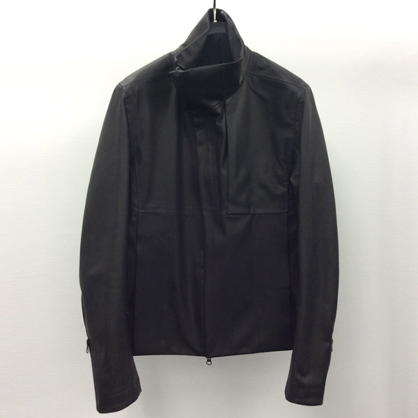 ラムレザー3レイヤー スタンドカラーブルゾン