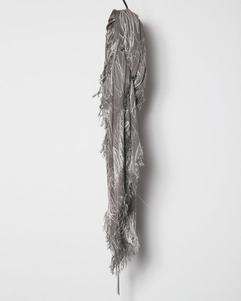  プリントレーヨンシルクツイル フリンジストール  