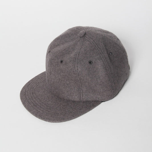  カシミヤ混ニットフラノ ベースボールキャップ  