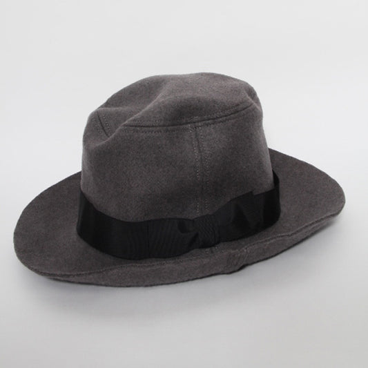  強縮カシミヤ混ストレッチメルトンハット  