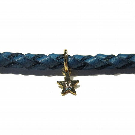 weave leather bracelet w/star charm(diral by M)