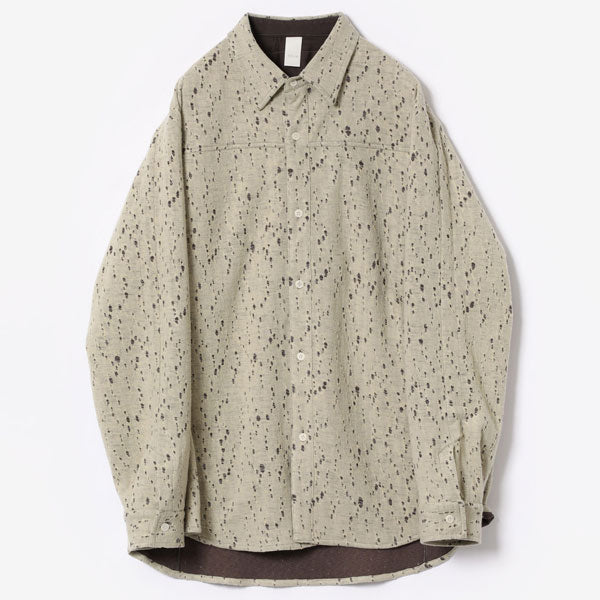 WO/PE RANDOM HOLE JACQUARD VESSEL L/S SHIRT JACKET