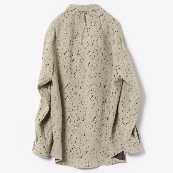 WO/PE RANDOM HOLE JACQUARD VESSEL L/S SHIRT JACKET