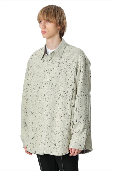 WO/PE RANDOM HOLE JACQUARD VESSEL L/S SHIRT JACKET