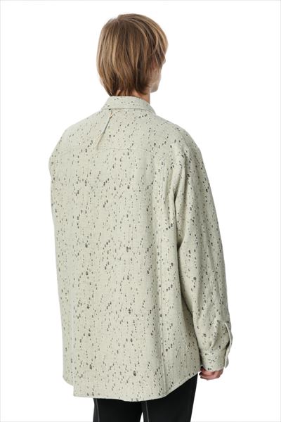 WO/PE RANDOM HOLE JACQUARD VESSEL L/S SHIRT JACKET