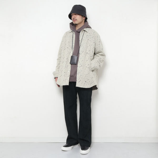 WO/PE RANDOM HOLE JACQUARD VESSEL L/S SHIRT JACKET
