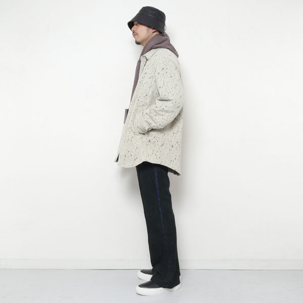 WO/PE RANDOM HOLE JACQUARD VESSEL L/S SHIRT JACKET