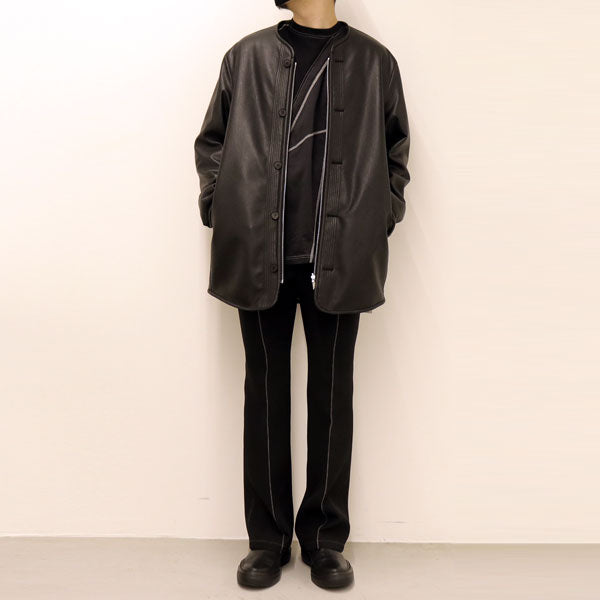 SYNTHETIC LEATHER x WO/NY MOSSE RIVERSIBLE JACKET