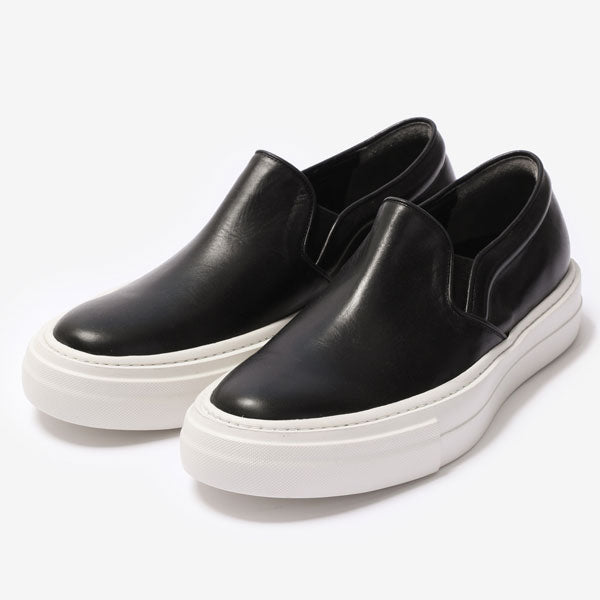 COW LEATHER SLIP-ON SNEAKERS
