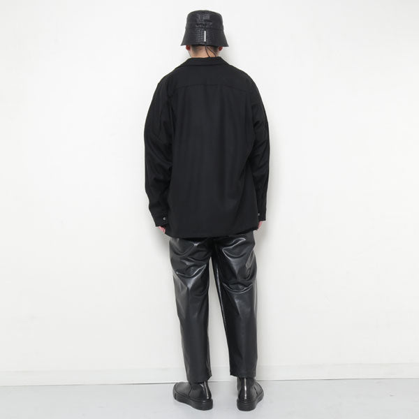 SYNTHETIC LEATHER 2PLEATS TAPERED FIT EASY
