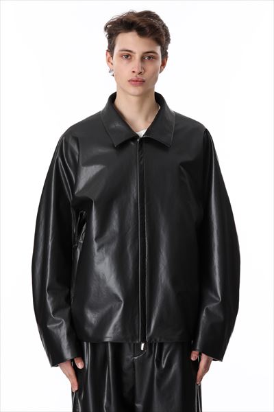 SYNTHETIC LEATHER FLIGHT JACKET