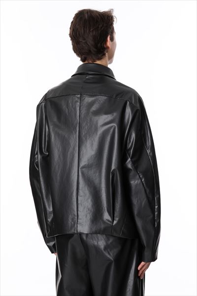 SYNTHETIC LEATHER FLIGHT JACKET