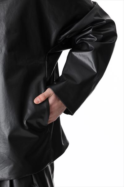 SYNTHETIC LEATHER FLIGHT JACKET
