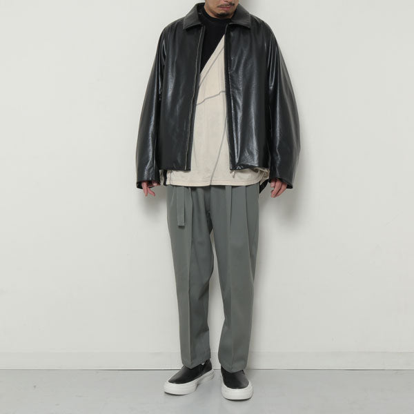 SYNTHETIC LEATHER FLIGHT JACKET