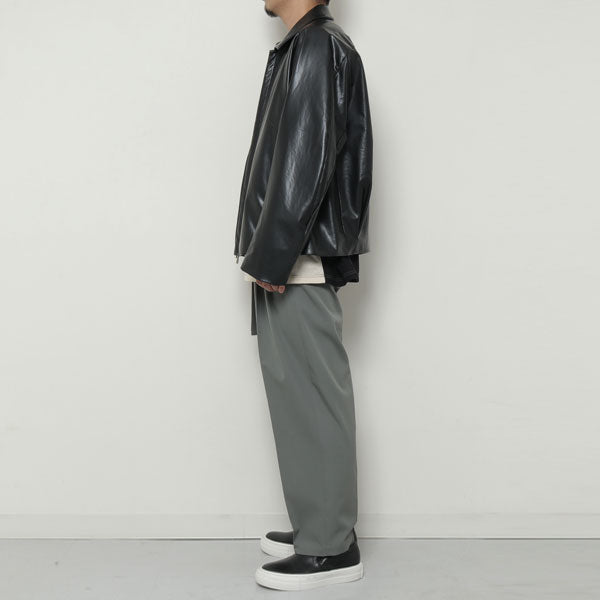 SYNTHETIC LEATHER FLIGHT JACKET