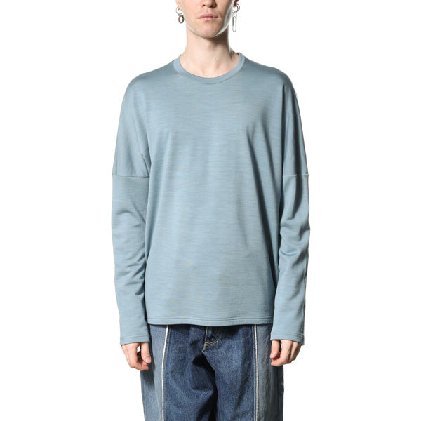 ウォッシャブルウールスヴィン裏毛 クルーネックドルマンL/S