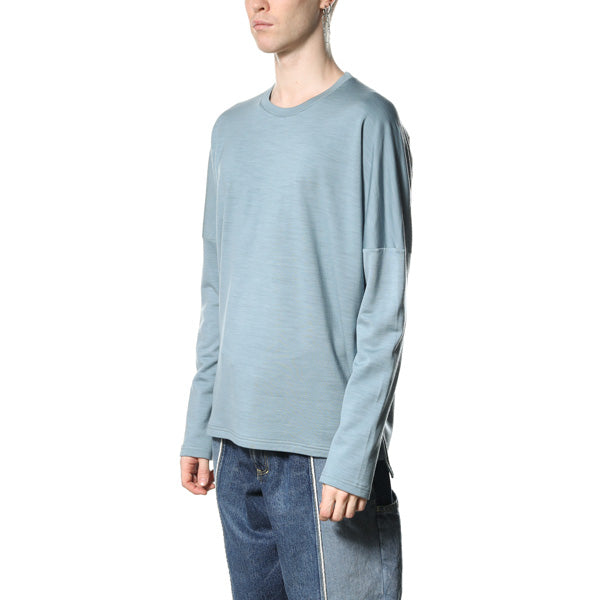 ウォッシャブルウールスヴィン裏毛 クルーネックドルマンL/S