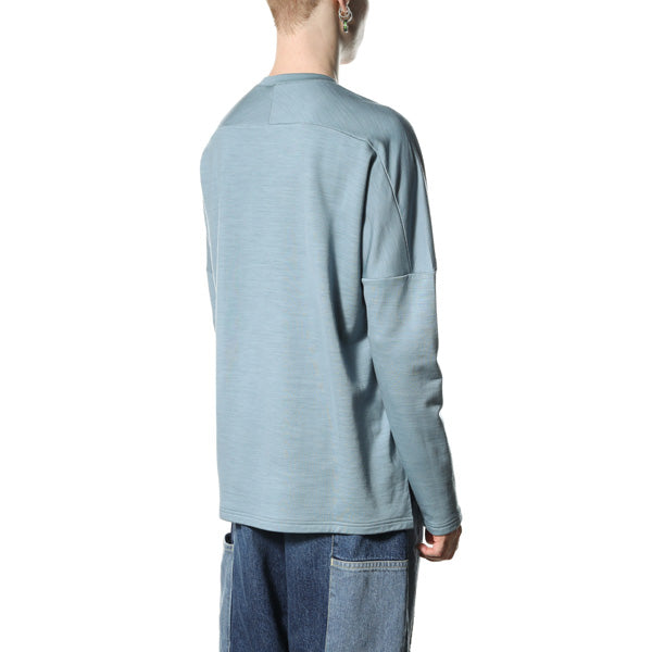 ウォッシャブルウールスヴィン裏毛 クルーネックドルマンL/S