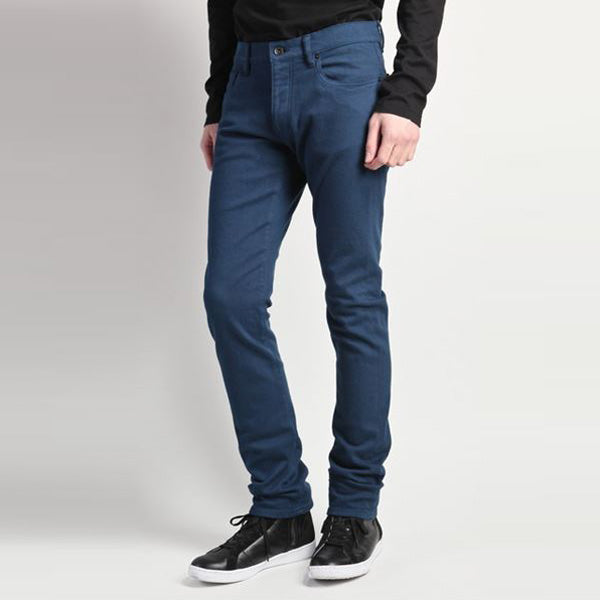 ムラ糸ストレッチデニム スーパースリム製品染め