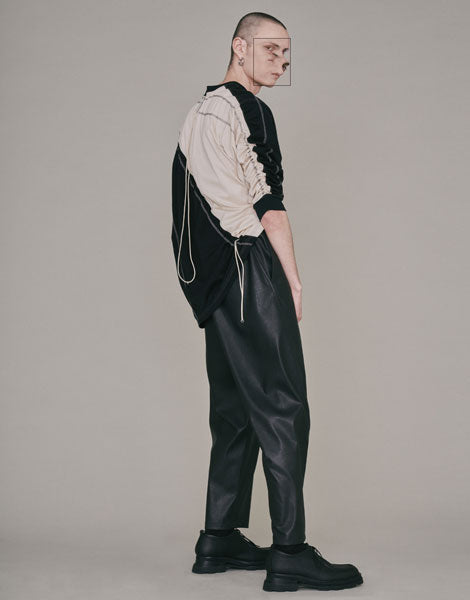 MERCERIZED CO JERSEY VESSEL PANELED L/S TEE