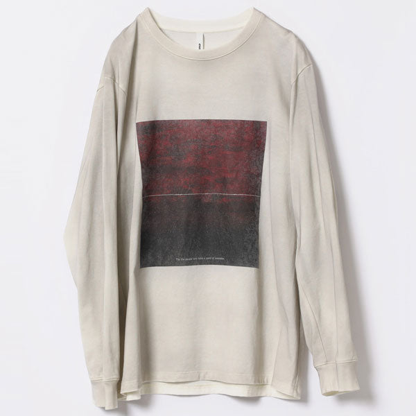 MARCERIZATION JERSEY PRINT L/S T-SHIRT