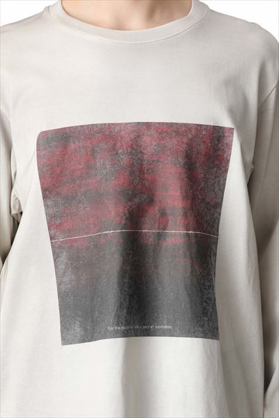 MARCERIZATION JERSEY PRINT L/S T-SHIRT
