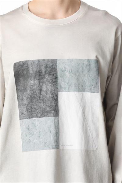 MARCERIZATION JERSEY PRINT L/S T-SHIRT
