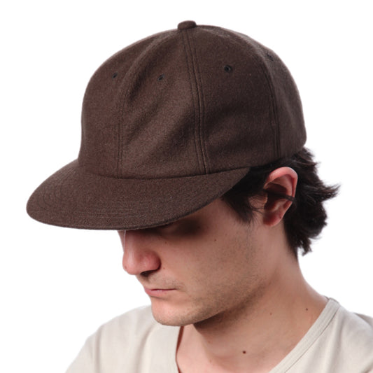  カシミヤ混ニットフラノ ベースボールキャップ  