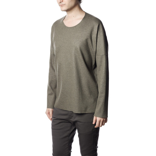 ウールフランネルスムース クルーネックL/S