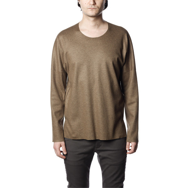 ウールフランネルスムース クルーネックL/S