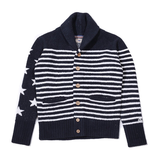  SHAGGY BOA STAR STRIPE CARDIGAN  