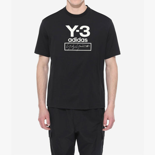  Y-3 Stacked Logo Tee   
