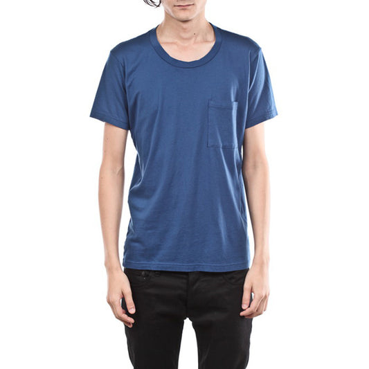  スーピマ天竺 クルーネック ポケット付半袖  