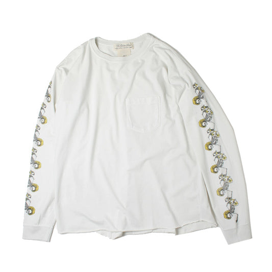  30/-度詰天竺ポケロンT(袖スカル)  