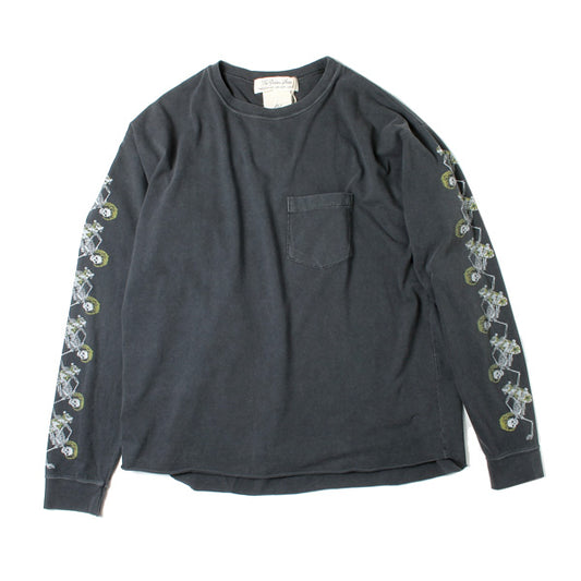  30/-度詰天竺ポケロンT(袖スカル)  