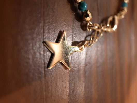 swinging star turquoise bracelet (turquoise)
