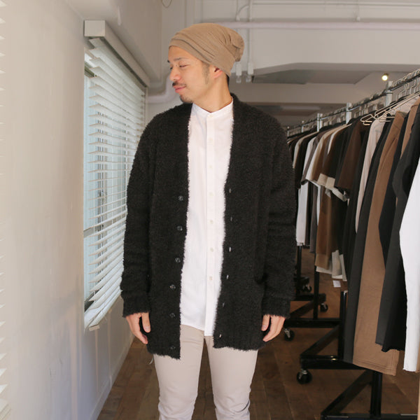 100/2 ギザタイプライター バンドカラーロングシャツ