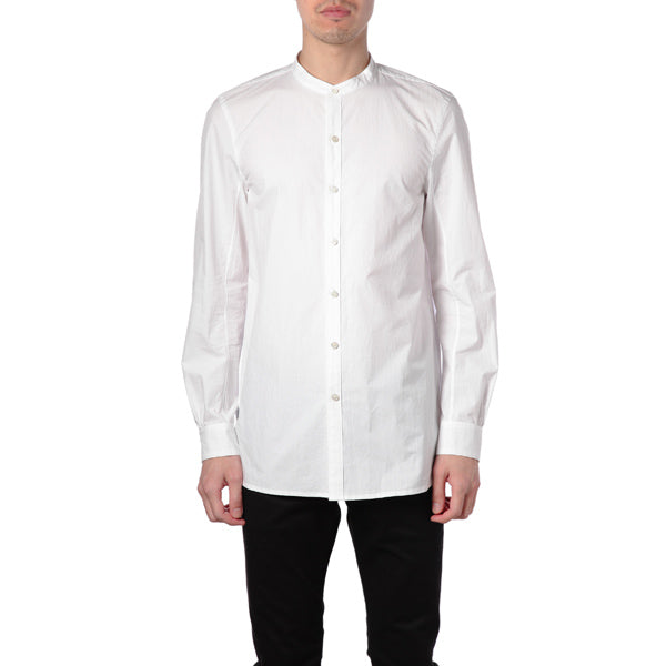 100/2 ギザタイプライター バンドカラーロングシャツ