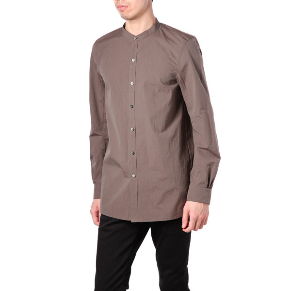 100/2 ギザタイプライター バンドカラーロングシャツ