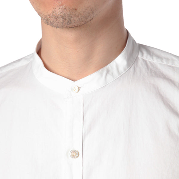 100/2 ギザタイプライター バンドカラーロングシャツ