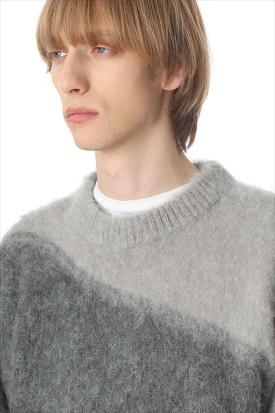 MOHAIR WOOL KNIT INTARSIA-KNIT SWEATER