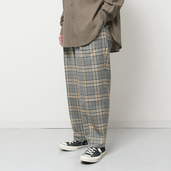 CLASSIC FIT TROUSERS ORGANIC WOOL CHECK SERGE