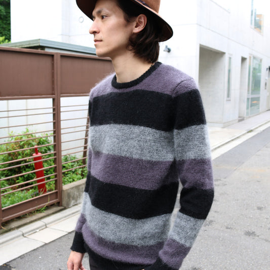  DANDELION モヘアボーダーニット  